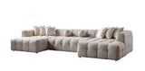 Ivy Sand Boucle Double Chaise 146" Sectional from Nova Furniture - Luna Furniture