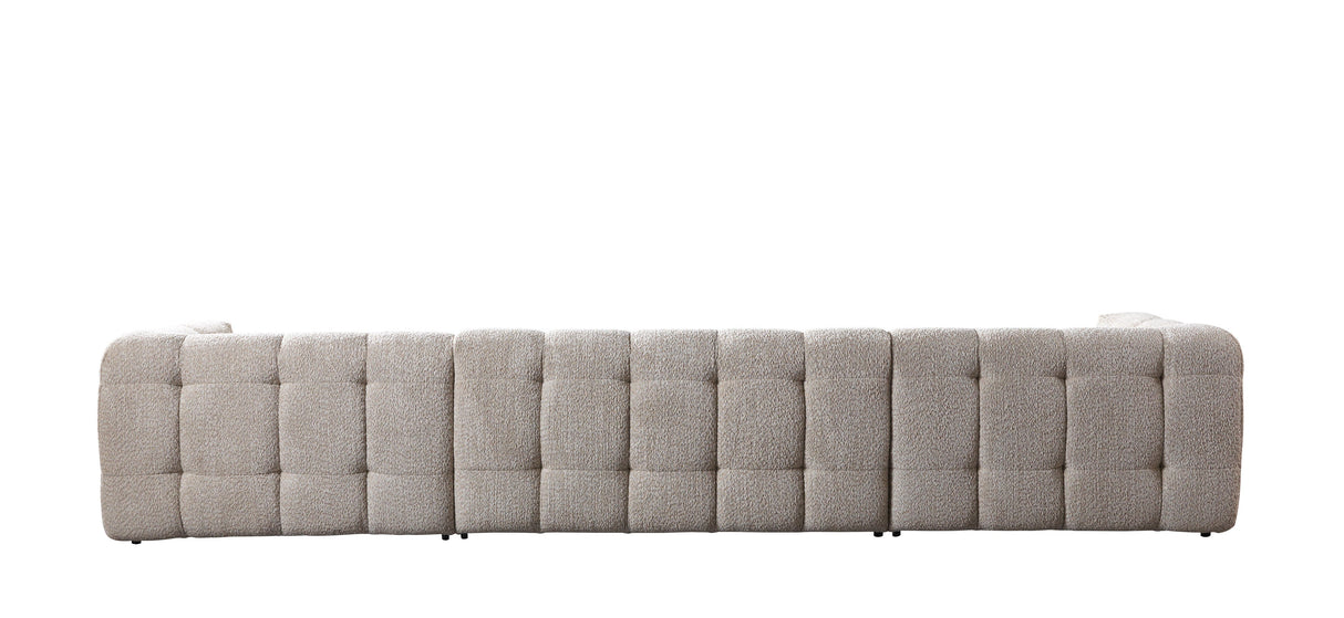 Ivy Sand Boucle Double Chaise 146" Sectional from Nova Furniture - Luna Furniture