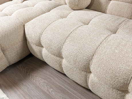 Ivy Sand Boucle LAF 110" Sectional from Nova Furniture - Luna Furniture
