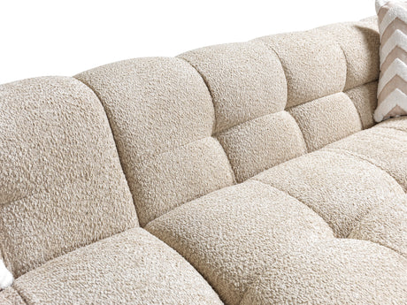 Ivy Sand Boucle LAF 110" Sectional from Nova Furniture - Luna Furniture