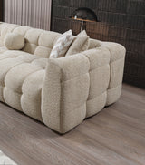 Ivy Sand Boucle LAF 110" Sectional from Nova Furniture - Luna Furniture