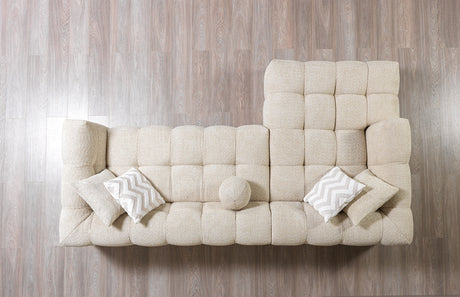 Ivy Sand Boucle LAF 110" Sectional from Nova Furniture - Luna Furniture