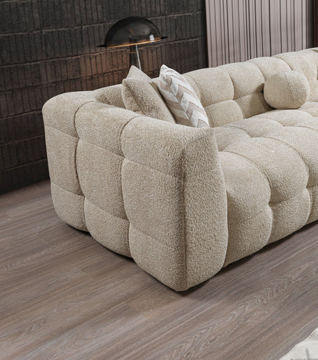 Ivy Sand Boucle RAF Chaise Sectional from Nova Furniture - Luna Furniture