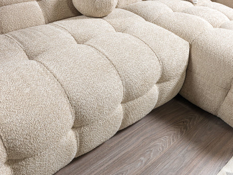 Ivy Sand Boucle RAF Chaise Sectional from Nova Furniture - Luna Furniture