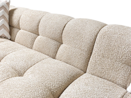 Ivy Sand Boucle RAF Chaise Sectional from Nova Furniture - Luna Furniture