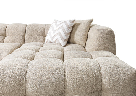 Ivy Sand Boucle RAF Chaise Sectional from Nova Furniture - Luna Furniture