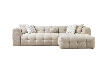 Ivy Sand Boucle RAF Chaise Sectional from Nova Furniture - Luna Furniture