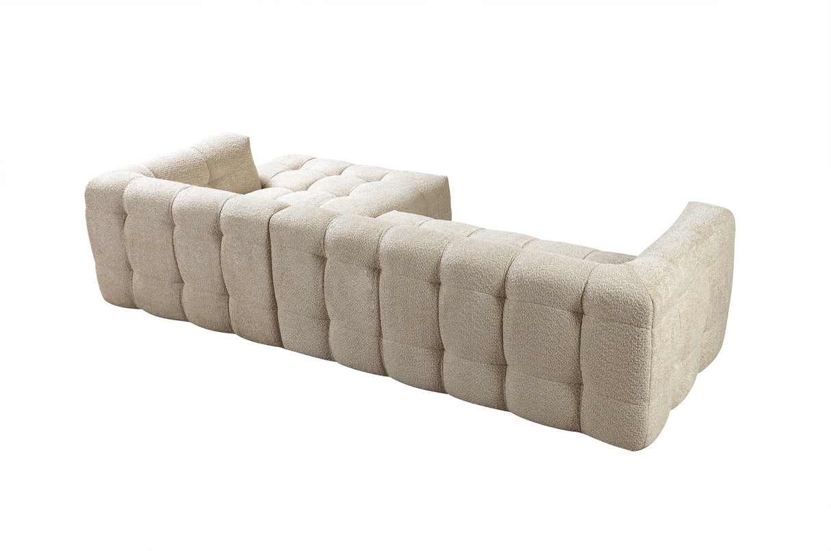 Ivy Sand Boucle RAF Chaise Sectional from Nova Furniture - Luna Furniture