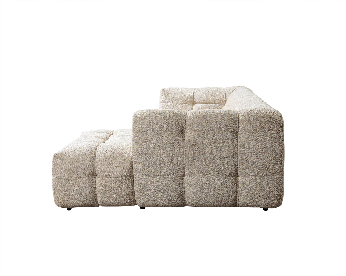 Ivy Sand Boucle RAF Chaise Sectional from Nova Furniture - Luna Furniture