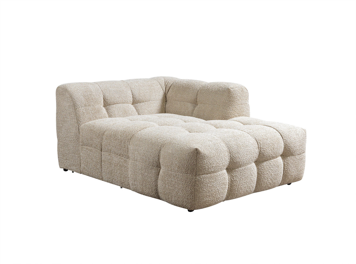 Ivy Sand Boucle RAF Chaise Sectional from Nova Furniture - Luna Furniture