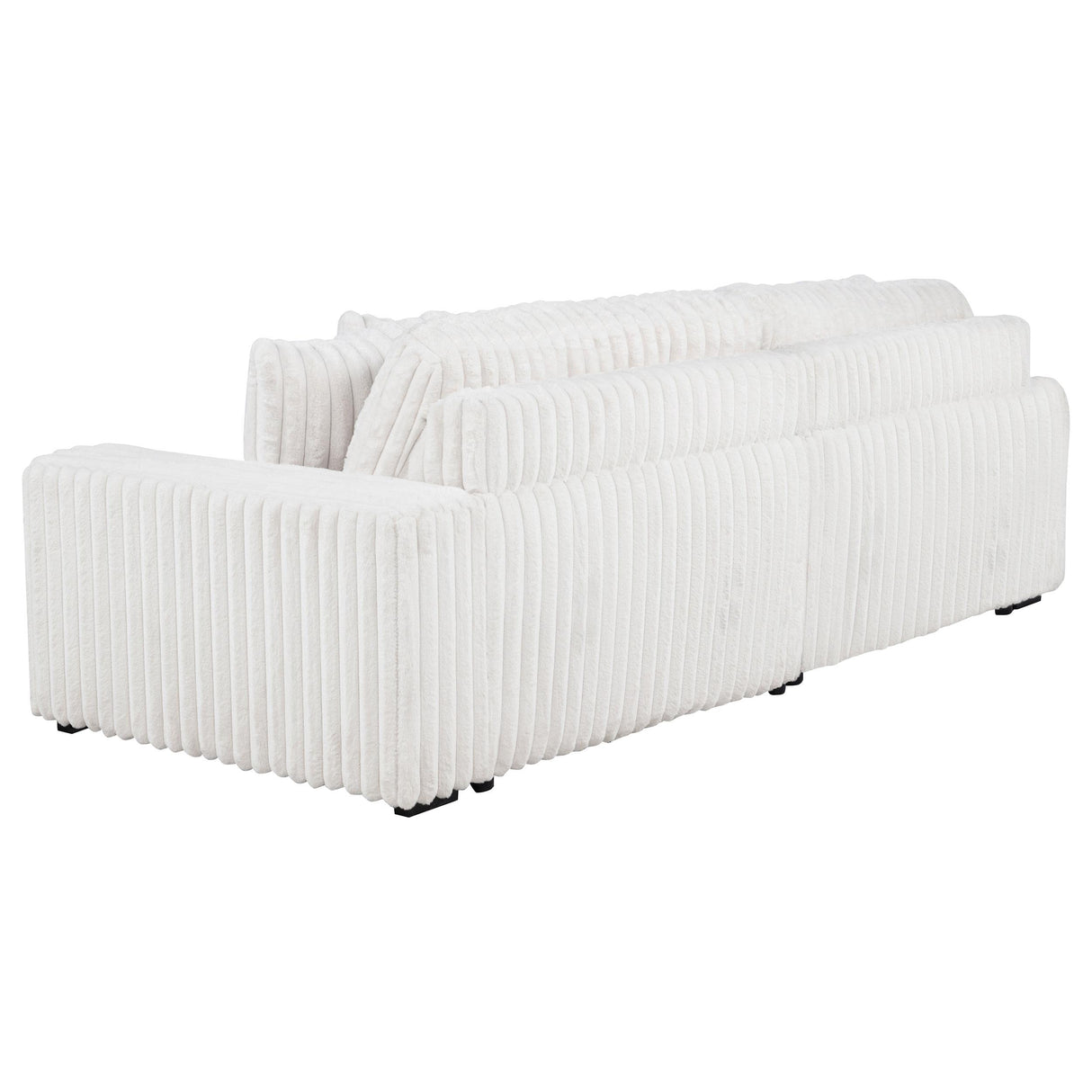 Jacana Ivory Corduroy Upholstered Dual Power Chaise Sofa from Coaster - Luna Furniture