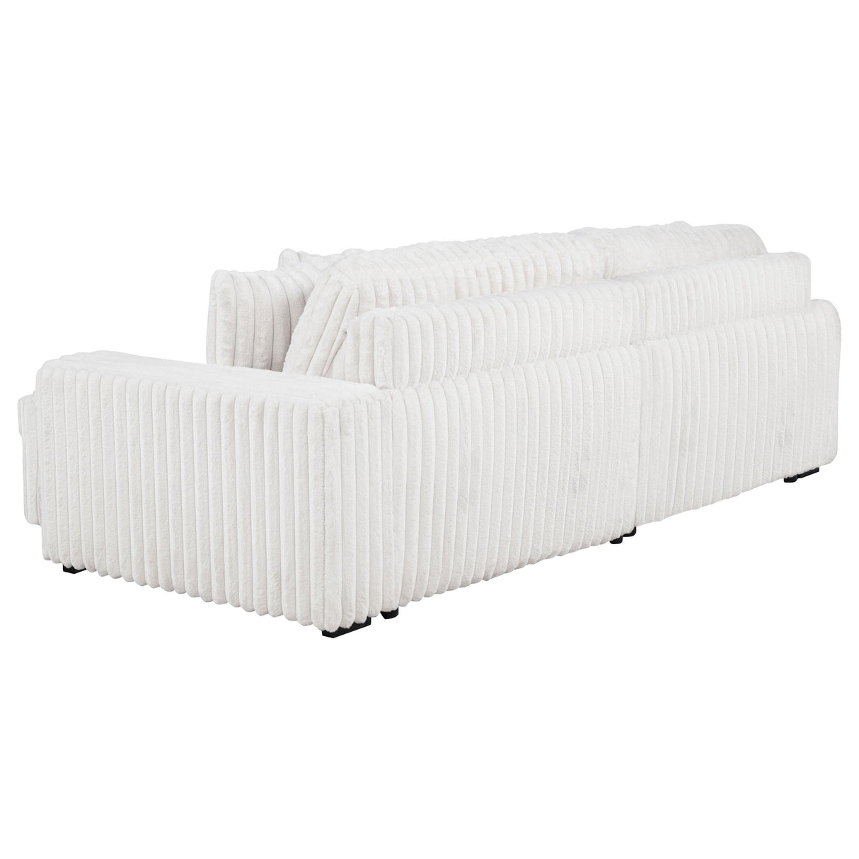 Jacana Ivory Corduroy Upholstered Dual Power Chaise Sofa from Coaster - Luna Furniture