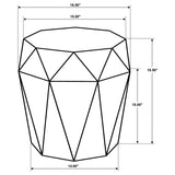Jacinto Gray Geometric Solid Mango Wood Side Table from Coaster - Luna Furniture