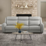Jacobus Light Gray Manual Recliner Sofa from Furniture of America - Luna Furniture