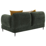 Jade Green Chenille Modern Track Arm Loveseat from Coaster - Luna Furniture