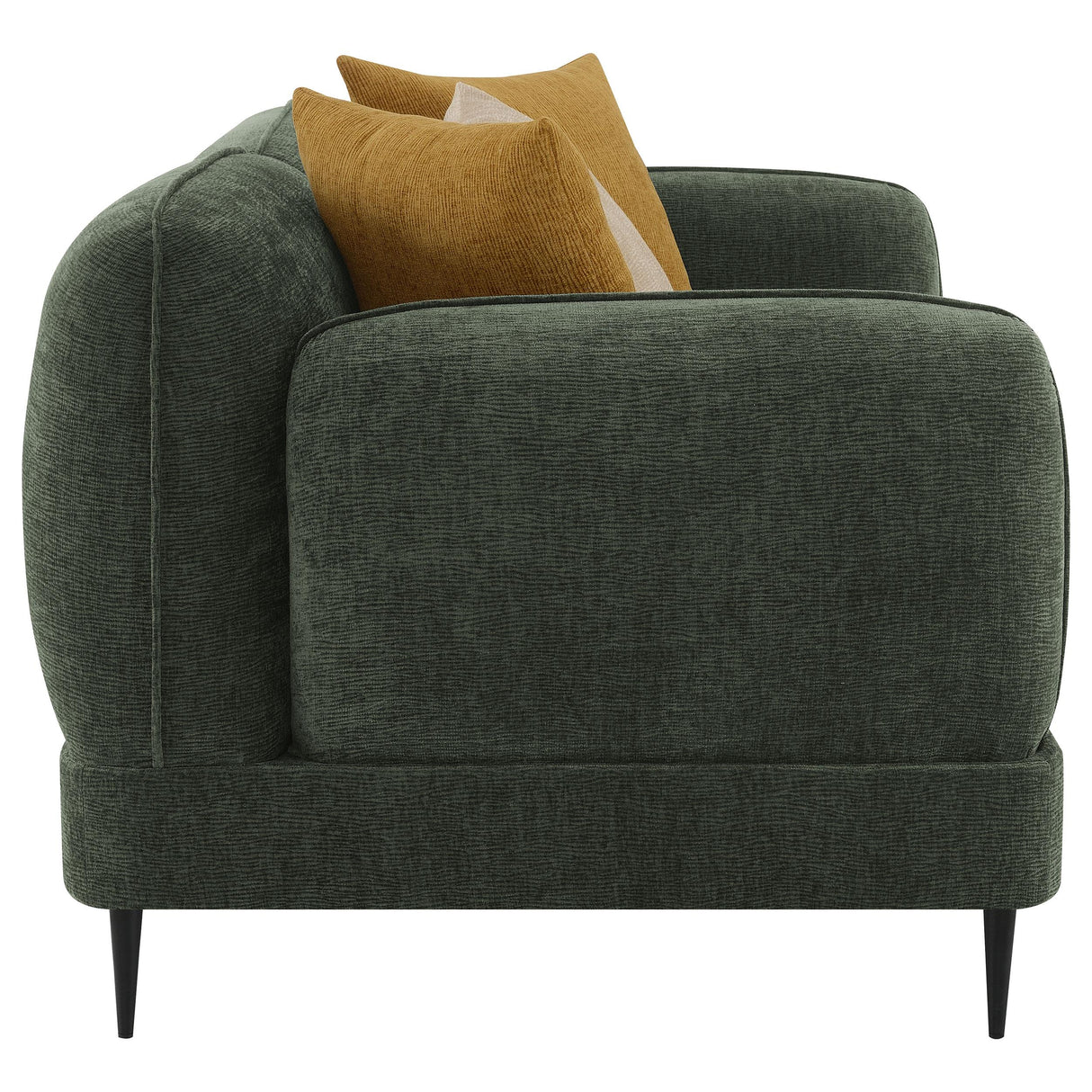 Jade Green Chenille Modern Track Arm Loveseat from Coaster - Luna Furniture