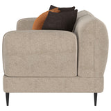 Jade Latte Chenille Upholstered Sculpted Track Arm Loveseat from Coaster - Luna Furniture