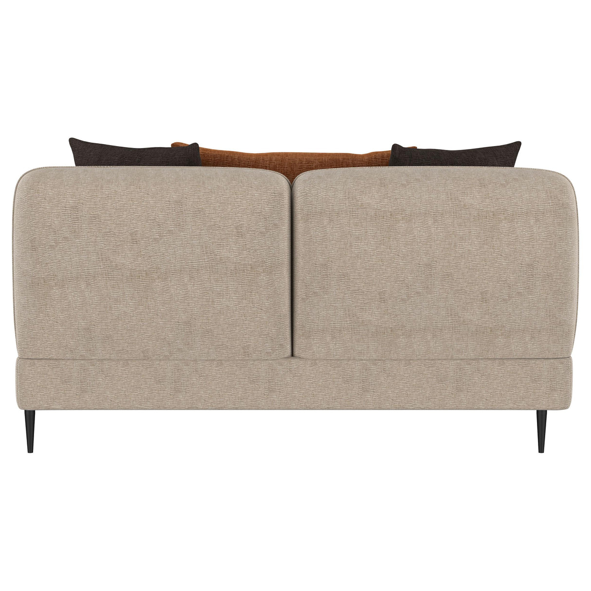 Jade Latte Chenille Upholstered Sculpted Track Arm Loveseat from Coaster - Luna Furniture