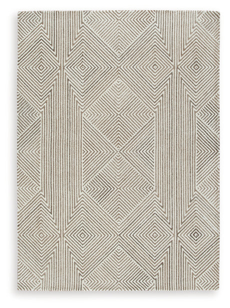 Jadott Beige/Brown Medium Rug from Ashley - Luna Furniture