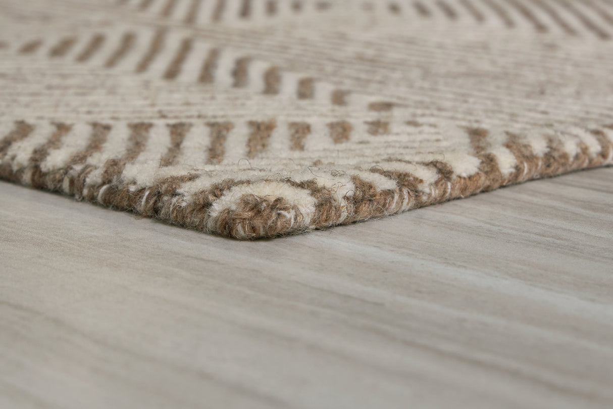 Jadott Beige/Brown Medium Rug from Ashley Furniture - Luna Furniture