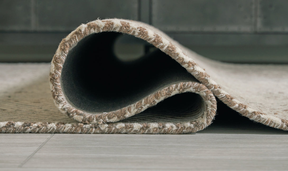 Jadott Beige/Brown Medium Rug from Ashley Furniture - Luna Furniture