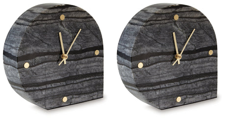 Janmour Black Table Clock from Ashley - Luna Furniture