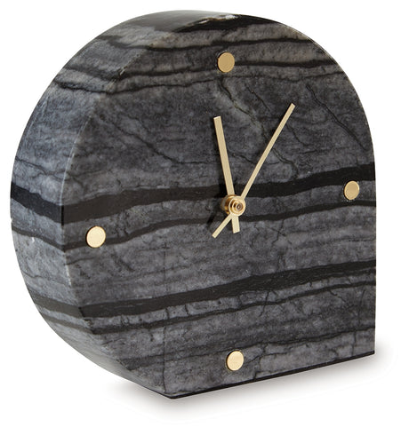 Janmour Black Table Clock from Ashley - Luna Furniture