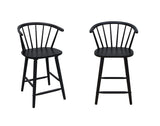 Janna Black Counter Height Stool, Set of 2 from Crown Mark - Luna Furniture