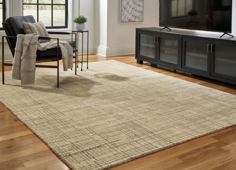 Janston Ivory/Gray/Tan Large Rug from Ashley - Luna Furniture