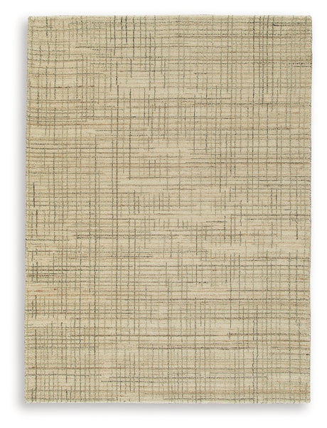 Janston Ivory/Gray/Tan Medium Rug from Ashley - Luna Furniture