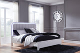Jarlee White King Panel Bed, Dresser, Mirror and Nightstand from Ashley Furniture - Luna Furniture