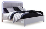 Jarlee White Queen Panel Bed, Dresser, Mirror and Nightstand from Ashley Furniture - Luna Furniture