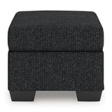 Jasmine Peaks Coal Ottoman from Ashley Furniture - Luna Furniture