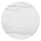 Jason White and Charcoal Round Marble Top Side End Table from Coaster - Luna Furniture