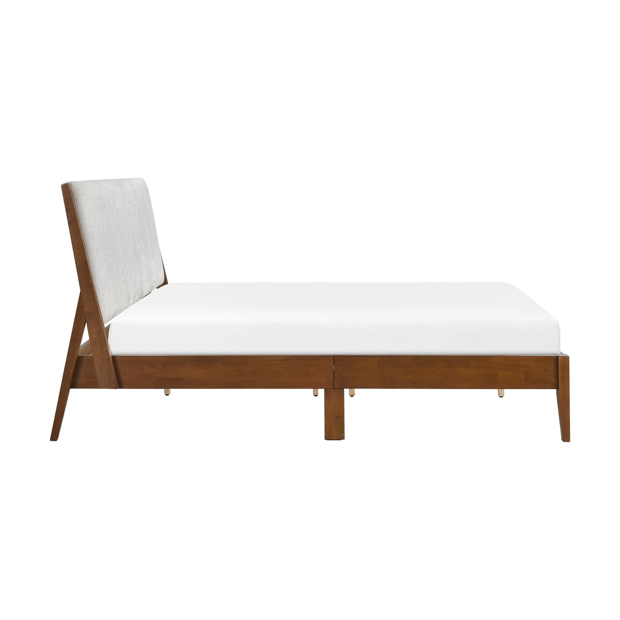 Jasper Light Gray/Chestnut Full Platform Bed from Homelegance - Luna Furniture