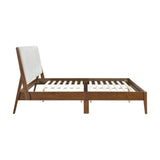 Jasper Light Gray/Chestnut Queen Platform Bed from Homelegance - Luna Furniture