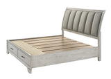Jaymes White Mist Sleigh Storage Platform Bedroom Set from Crown Mark - Luna Furniture