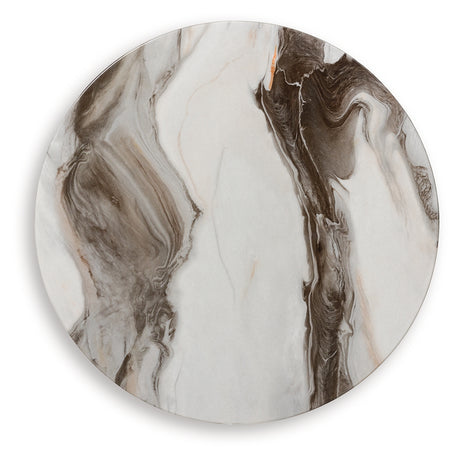 Jazmore Brown/Brass Finish End Table from Ashley - Luna Furniture