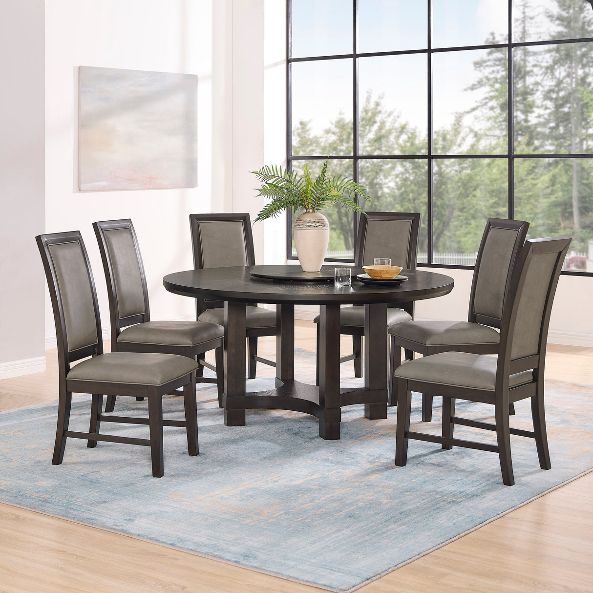 Jeffries Brown Round Dining Set from Crown Mark - Luna Furniture
