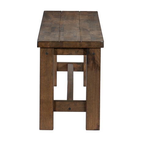 Jerrick Burnished Brown 6-Piece 79" Dining Set with Bench from Homelegance - Luna Furniture