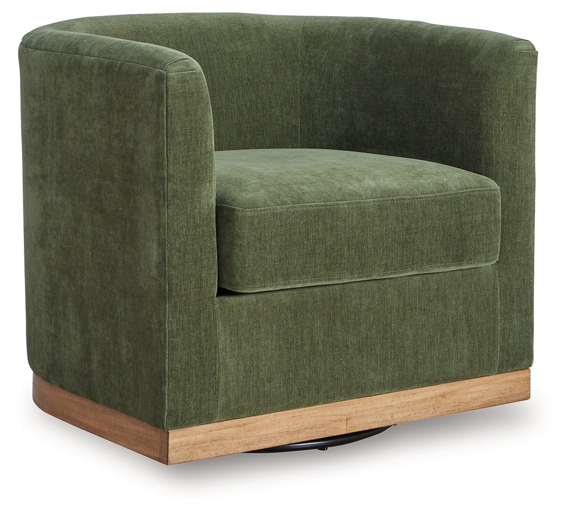 Jersonlow Forest Green Swivel Chair from Ashley - Luna Furniture