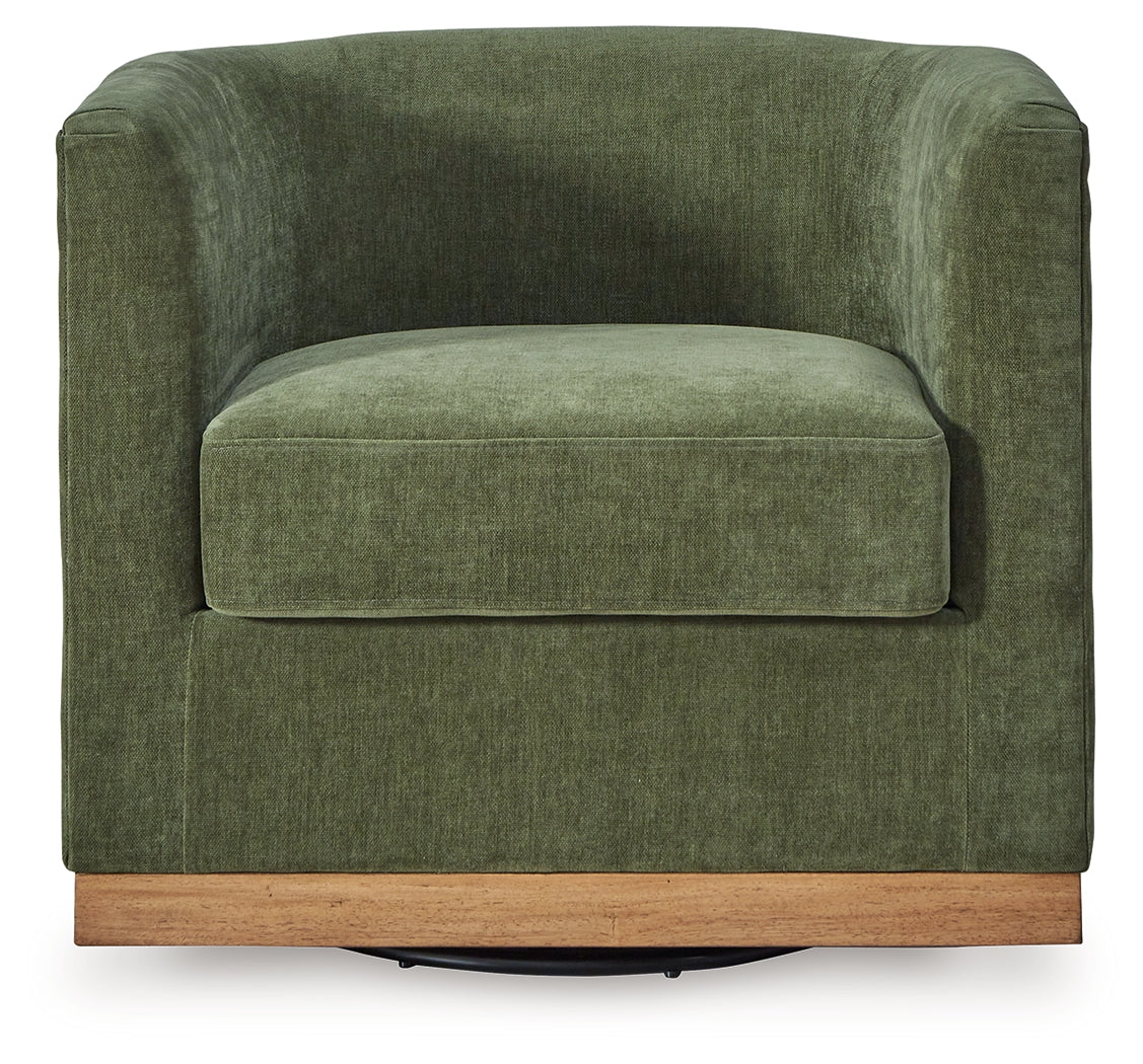 Jersonlow Forest Green Swivel Chair from Ashley - Luna Furniture