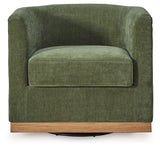 Jersonlow Forest Green Swivel Chair from Ashley - Luna Furniture