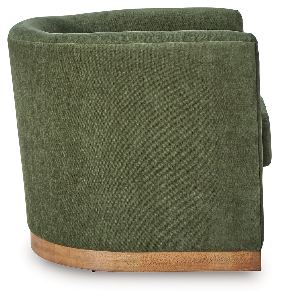 Jersonlow Forest Green Swivel Chair from Ashley - Luna Furniture