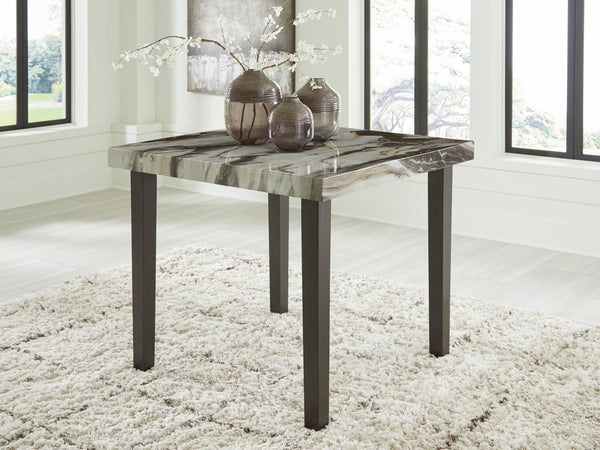 Jeshina Dark Brown/Beige Counter Height Dining Table