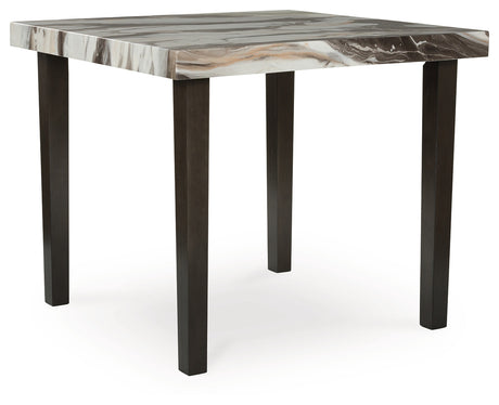 Jeshina Dark Brown/Beige Counter Height Dining Table from Ashley - Luna Furniture