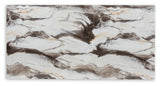 Jeshina Dark Brown/Beige Dining Table from Ashley Furniture - Luna Furniture