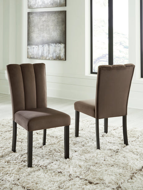 Jeshina Mocha Dining Chair, Set of 2 from Ashley - Luna Furniture