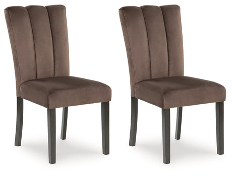 Jeshina Mocha Dining Chair, Set of 2 from Ashley - Luna Furniture