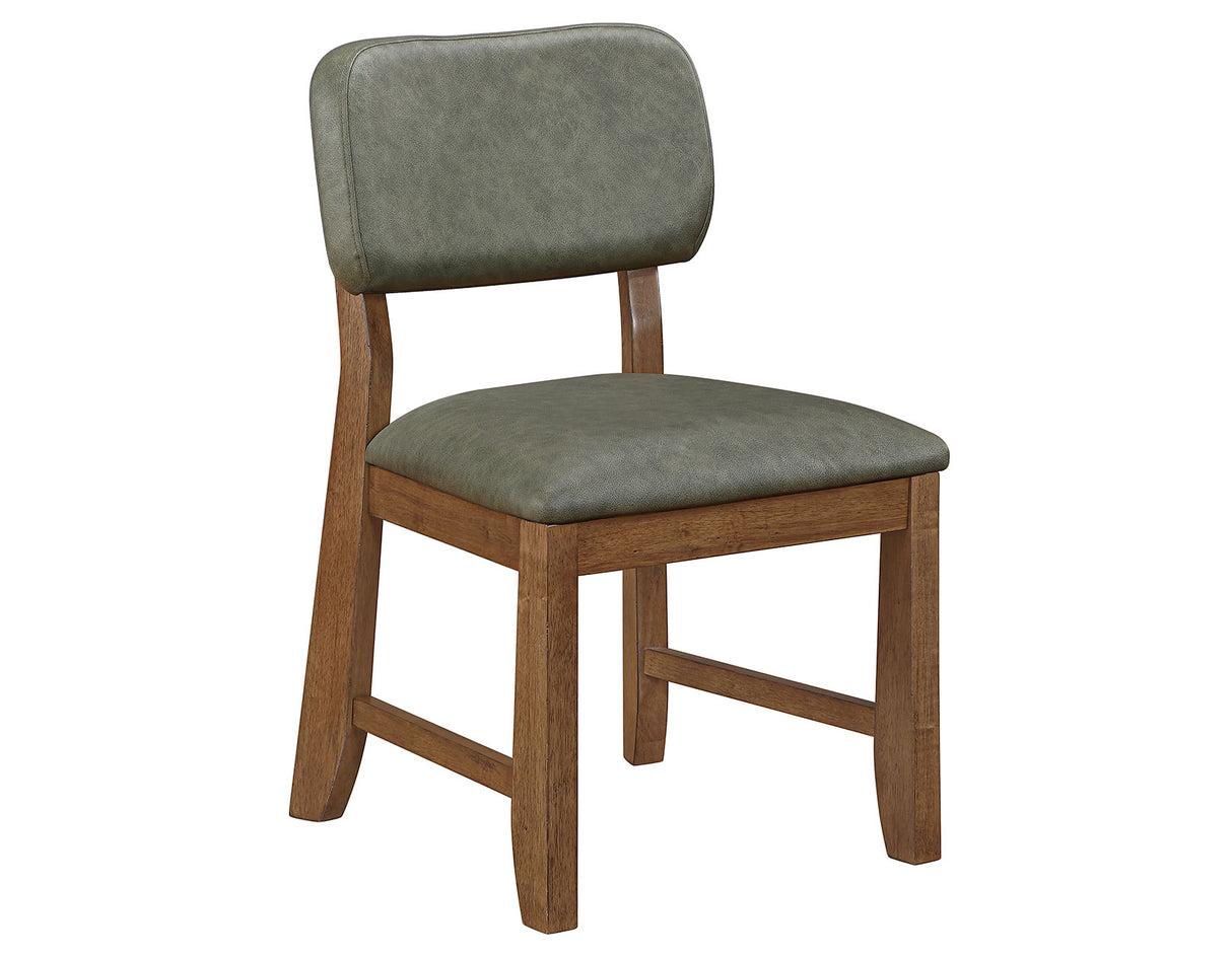 Ventura Green/Brown Side Chair, Set of 2